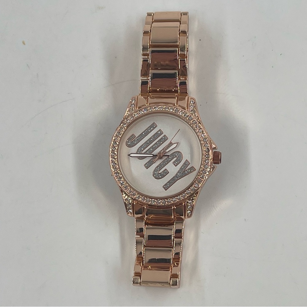 Juicy Couture Women’s Rose Gold-Tone “Juicy” Dial Bracelet Watch